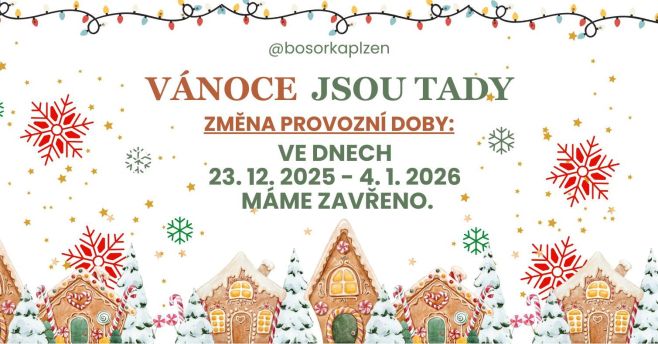 Sváteční provoz Bosorky: kdy máme zavřeno a kdy odešleme vaše balíčky...
